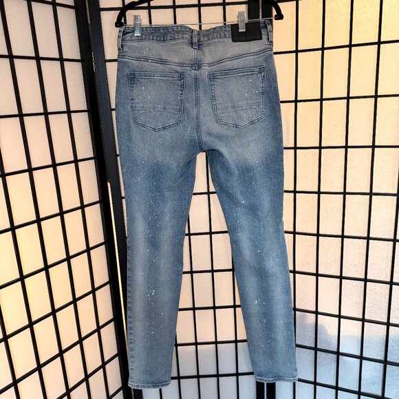 PacSun Distressed Stacked Skinny Jean with Paint Splatter Detail Sz 30 x 32 - Picture 4 of 5